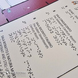 stampa Braille - mappa tattile - targa Braille