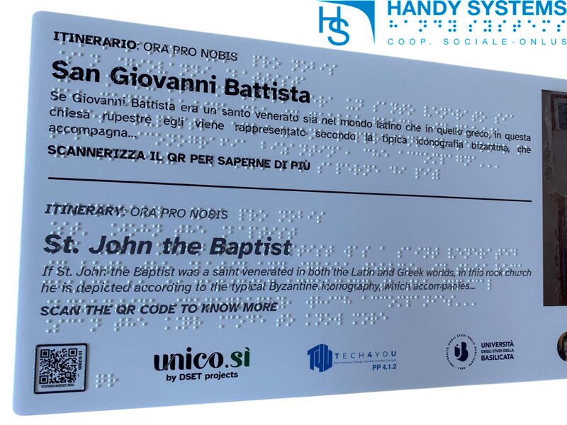 stampa Braille - mappa tattile - targa Braille