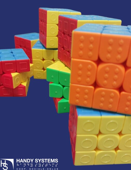 Cubo di Rubik tattile - Gioco tattile per non vedenti