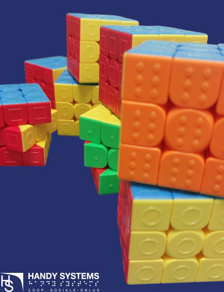 Cubo di Rubik tattile - Gioco tattile per non vedenti
