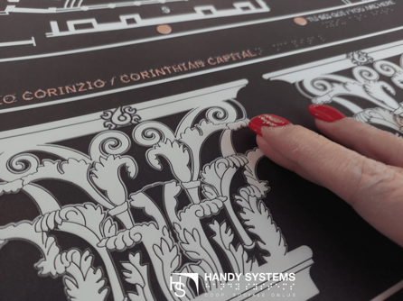 esempio di targa Braille - segnaletica tattile
