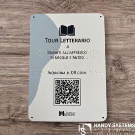 stampa Braille - mappa tattile - targa Braille targa Braille