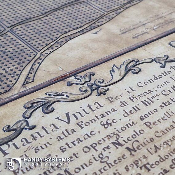 stampa Braille - mappa tattile - targa Braille