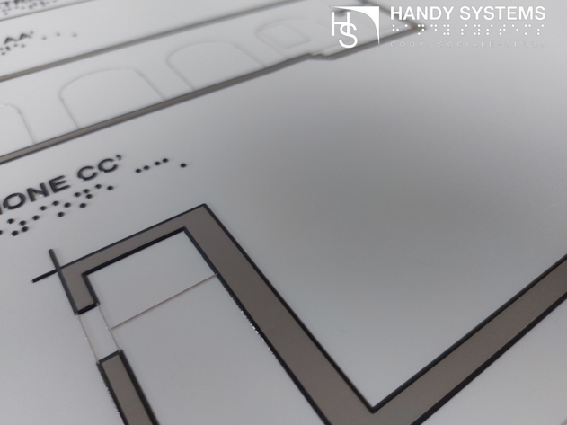 stampa Braille - mappa tattile - targa Braille