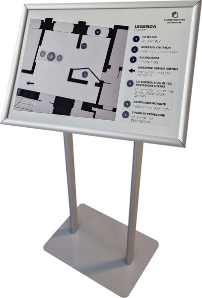 mappa tattile con leggio mappa tattile con leggio