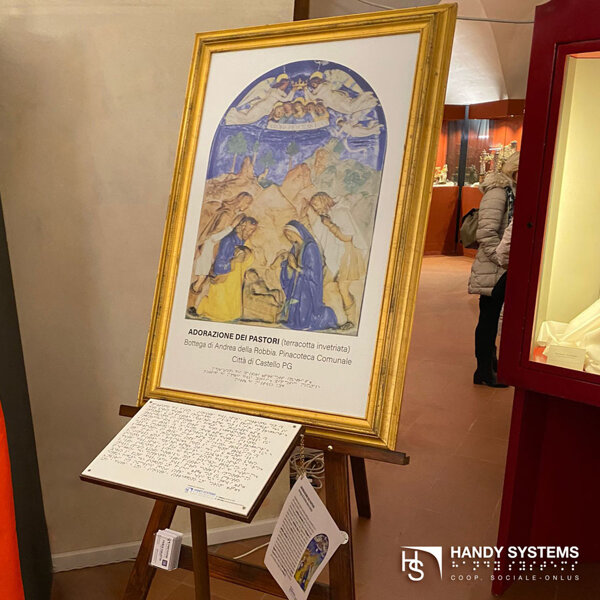 Targa con immagine a rilievo tattile e Braille Targa con immagine a rilievo tattile e Braille