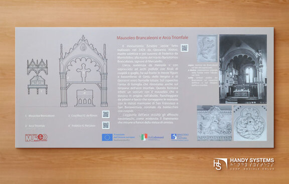 Targa tattile/targa Braille