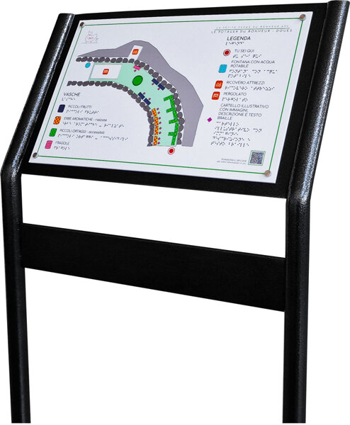 Mappa tattile con leggio