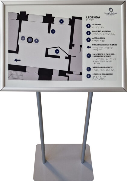 mappa tattile con leggio mappa tattile con leggio