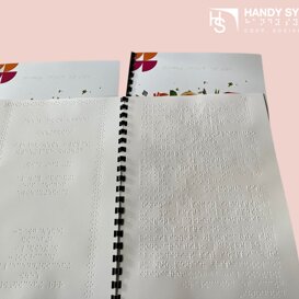stampa Braille - mappa tattile - targa Braille brochure tattile