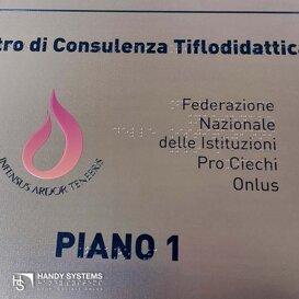 stampa Braille - mappa tattile - targa Braille stampa Braille su ottone