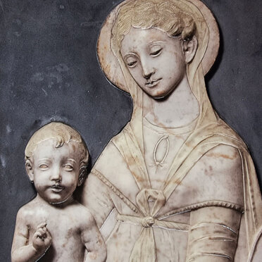 dettaglio, immagine a rilievo tattile Museo della Colleggiata