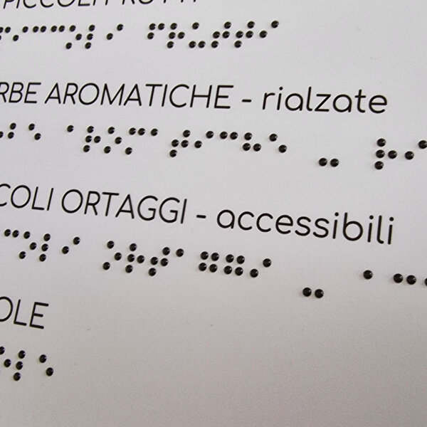 Mappa tattile con leggio