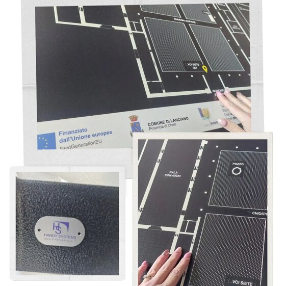 Mappa tattile con leggio