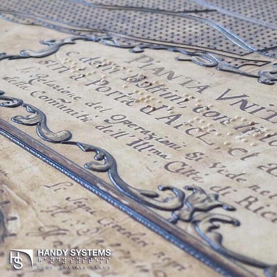 stampa Braille - mappa tattile - targa Braille