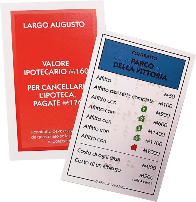 Braillopoly. Gioco tattile per non vedenti