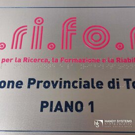 stampa Braille - mappa tattile - targa Braille stampa Braille su ottone
