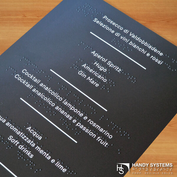 Targa Braille con supporto