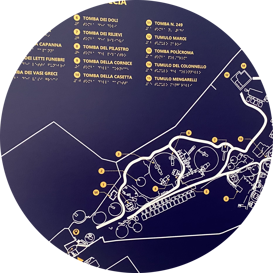 stampa Braille - mappa tattile - targa Braille Mappa tattile