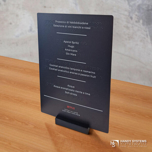 Targa Braille con supporto