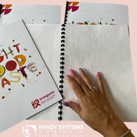 stampa Braille - mappa tattile - targa Braille brochure tattile