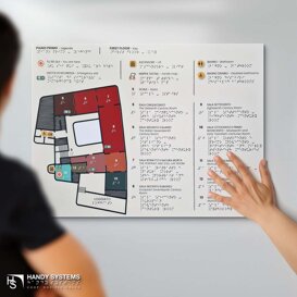 stampa Braille - mappa tattile - targa Braille