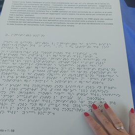 stampa Braille - mappa tattile - targa Braille Targa Braille