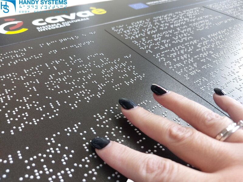 stampa Braille - mappa tattile - targa Braille