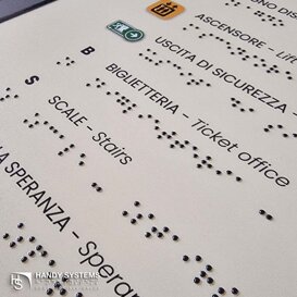 stampa Braille - mappa tattile - targa Braille