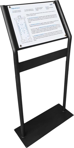 mappa tattile con piantana in ferro