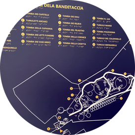 Mappa tattile Necropoli dei Monterozzi- Tarquinia