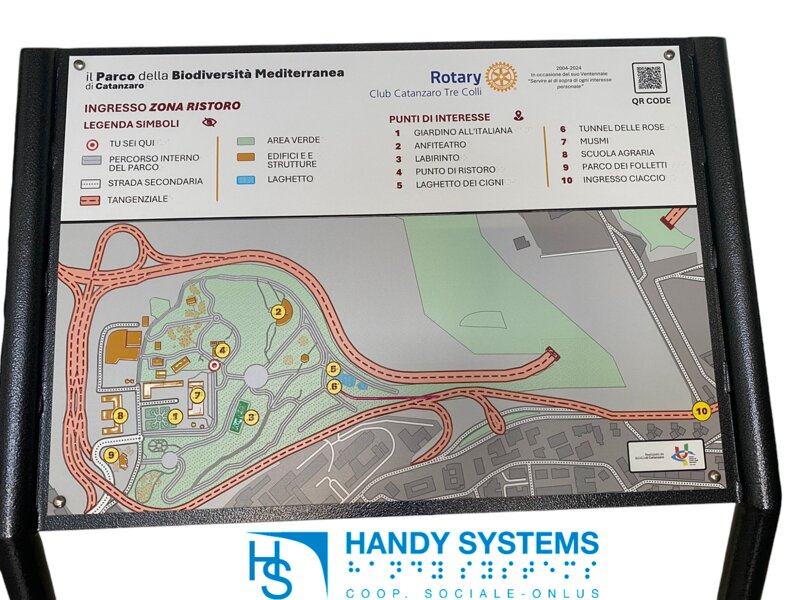Mappa tattile con leggio Mappa tattile con leggio