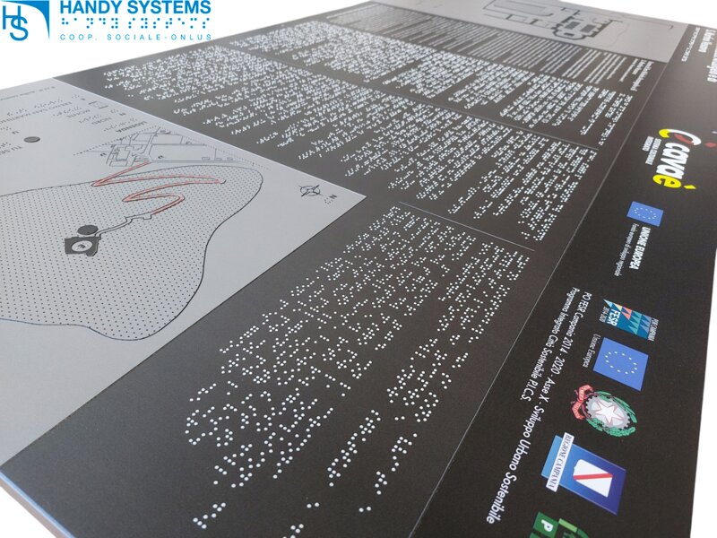 stampa Braille - mappa tattile - targa Braille stampa Braille - mappa tattile - targa Braille