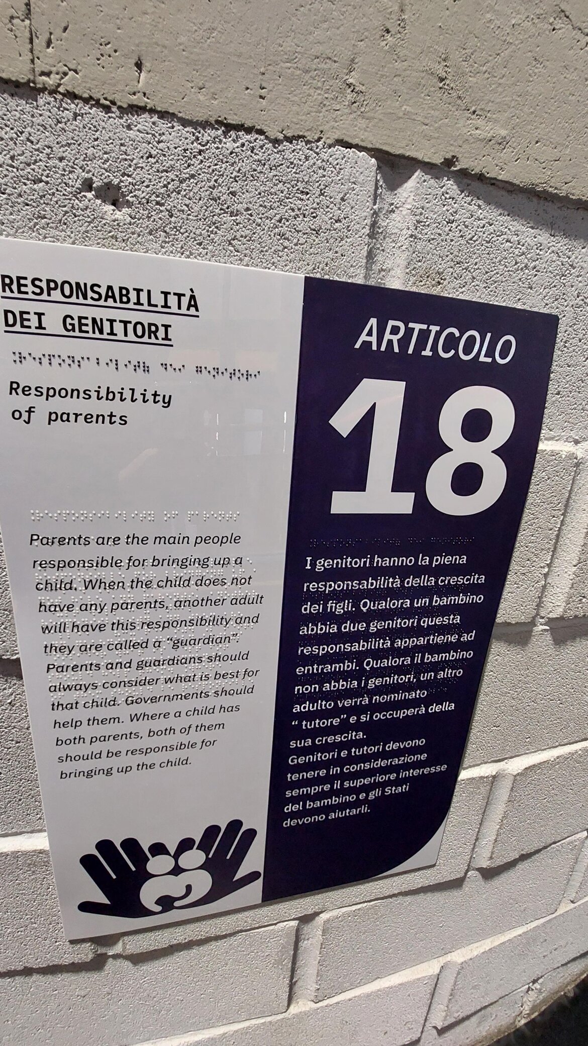 stampa Braille - mappa tattile - targa Braille