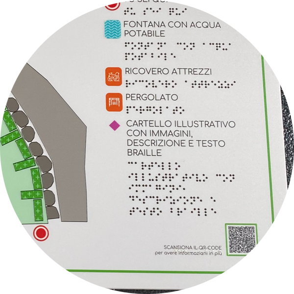 Mappa tattile con leggio