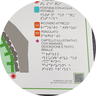 stampa Braille - mappa tattile - targa Braille Mappa tattile