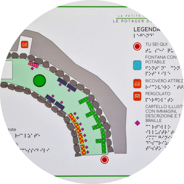 Mappa tattile con leggio