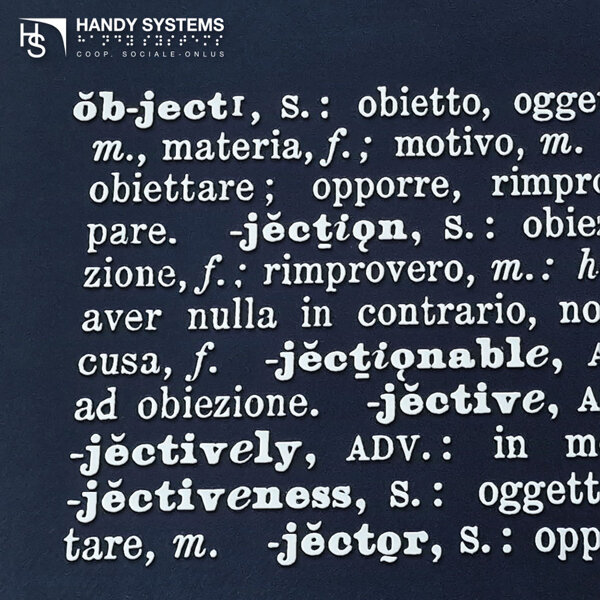 Targa a rilievo tattile Targa a rilievo tattile