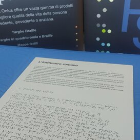stampa Braille - mappa tattile - targa Braille Targa Braille