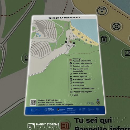 Targa Braille con immagine a rilievo