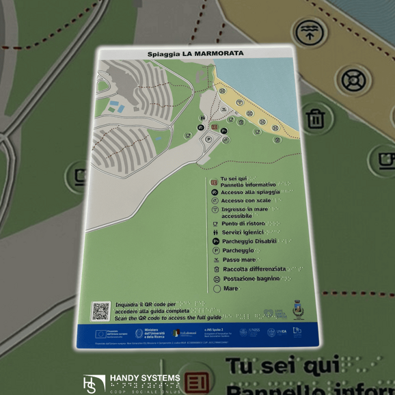 Targa Braille con immagine a rilievo