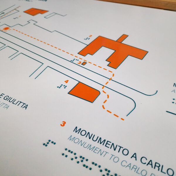 Mappa tattile, con qr-code Mappa tattile, con qr-code