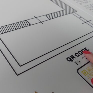 stampa Braille - mappa tattile - targa Braille Targa Braille