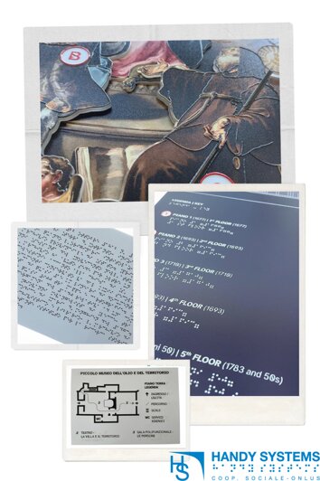 stampa Braille - mappa tattile - targa Braille