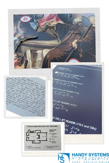 stampa Braille - mappa tattile - targa Braille