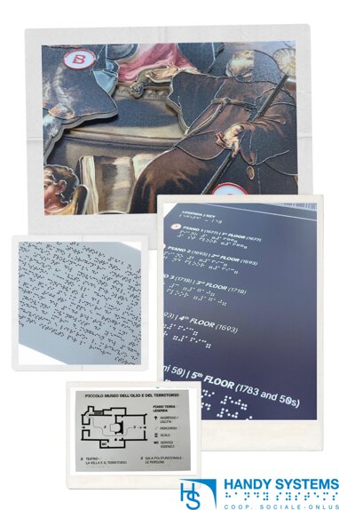 stampa Braille - mappa tattile - targa Braille