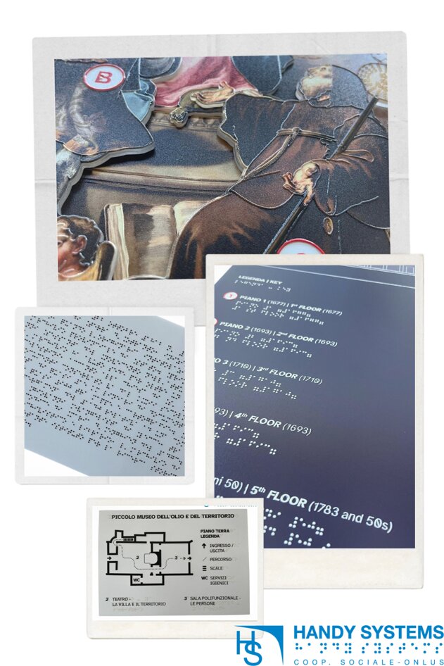 stampa Braille - mappa tattile - targa Braille