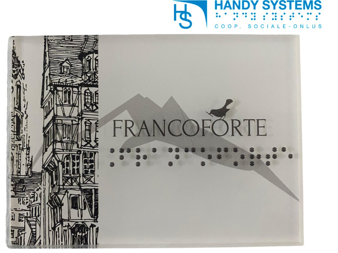 stampa Braille - mappa tattile - targa Braille