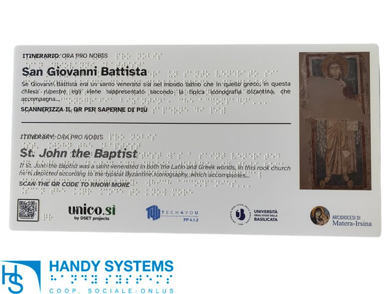 stampa Braille - mappa tattile - targa Braille