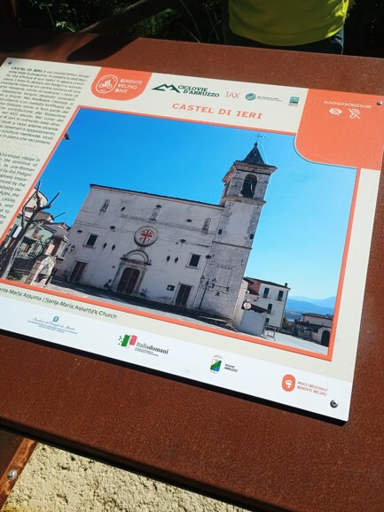 targa tattile ciclovia Abbruzzo
